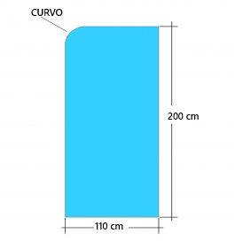 Suministro De Mampara para Ducha con Vidrio Temperado claro esp 8 mm - Corte Curvo