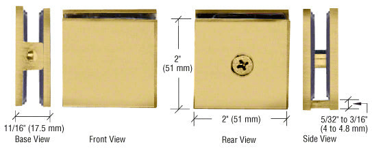 Puerta para Ducha Sistema Batiente con Vidrio Temperado Claro esp 8 mm - Accesorios Dorados