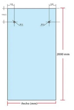 Suministro De Vidrio Puerta Lusso con Vidrio Temperado claro esp 8 mm-(puerta o fijo)