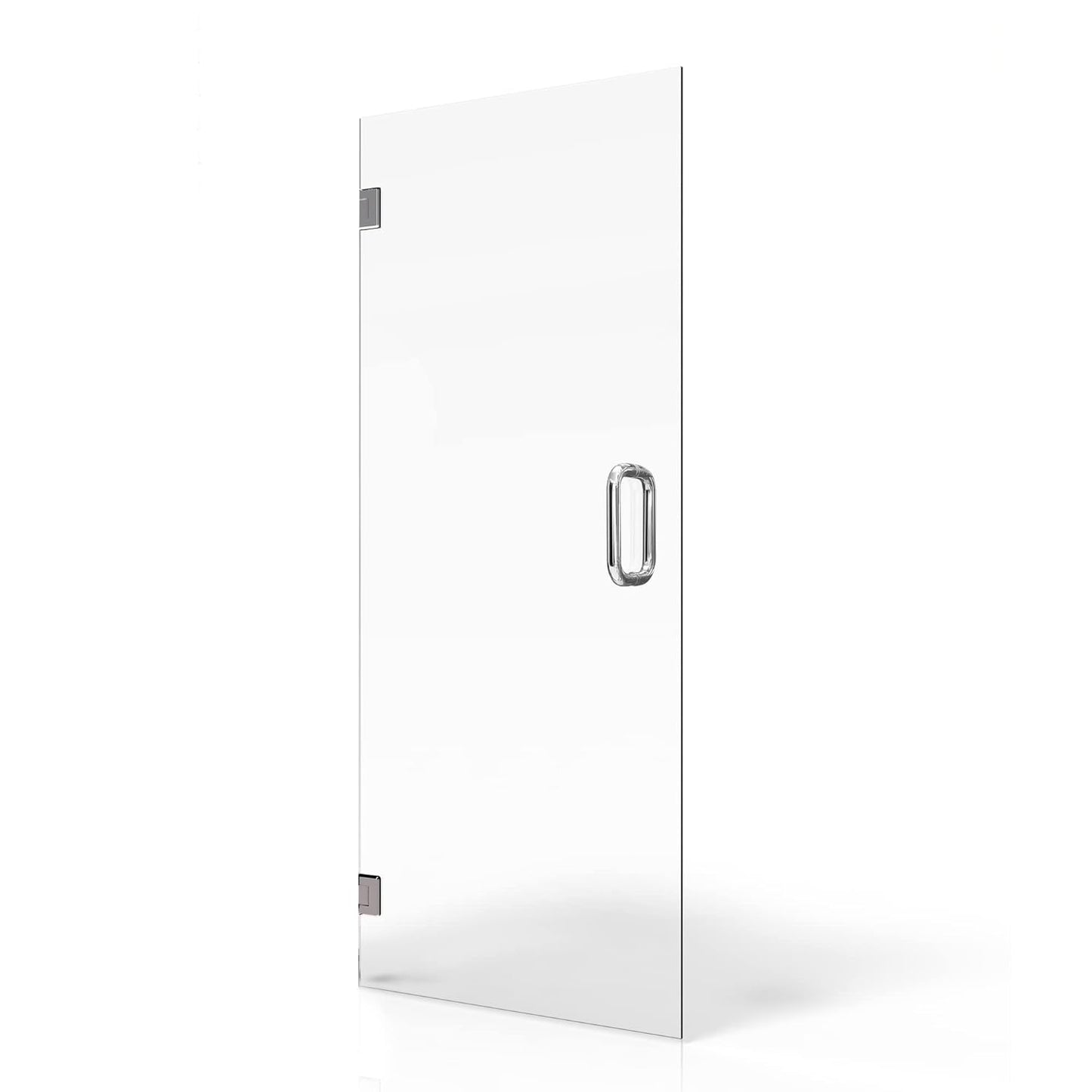 Puerta para Ducha Sistema Batiente con Vidrio Temperado Claro esp 8 mm - Accesorios Satinados o Cromados