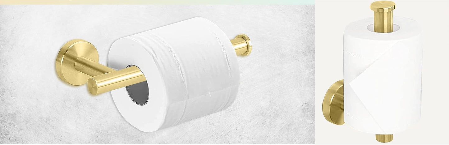 Juego de accesorios de baño acero inoxidable color dorado - 4 piezas