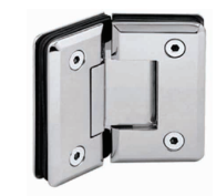 Puerta para Ducha Sistema Batiente con Vidrio Temperado Claro esp 8 mm - Modulación 90 Grados - Accesorios Cromados o Satinados