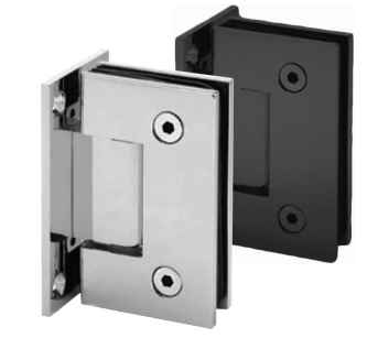 Puerta para Ducha Sistema Batiente con Vidrio Temperado Claro esp 8 mm - Accesorios Negro Mate