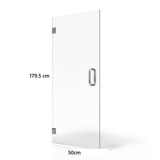 Suministro de Vidrio para Puerta Batiente en Vidrio Temperado Claro 8 mm con Haladera Tipo C