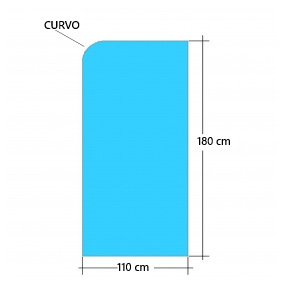 Suministro De Mampara para Ducha con Vidrio Temperado claro esp 8 mm - Corte Curvo