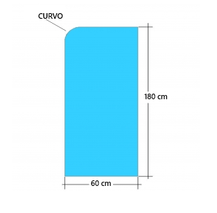 Suministro De Mampara para Ducha con Vidrio Temperado claro esp 8 mm - Corte Curvo