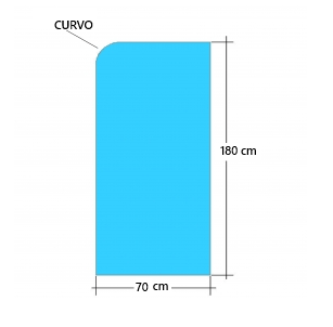 Suministro De Mampara para Ducha con Vidrio Temperado claro esp 8 mm - Corte Curvo