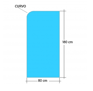 Suministro De Mampara para Ducha con Vidrio Temperado claro esp 8 mm - Corte Curvo