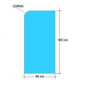 Suministro De Mampara para Ducha con Vidrio Temperado claro esp 8 mm - Corte Curvo