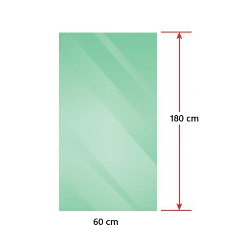 Suministro De Mampara para Ducha con Vidrio Temperado claro esp 8 mm - Corte cuadrado