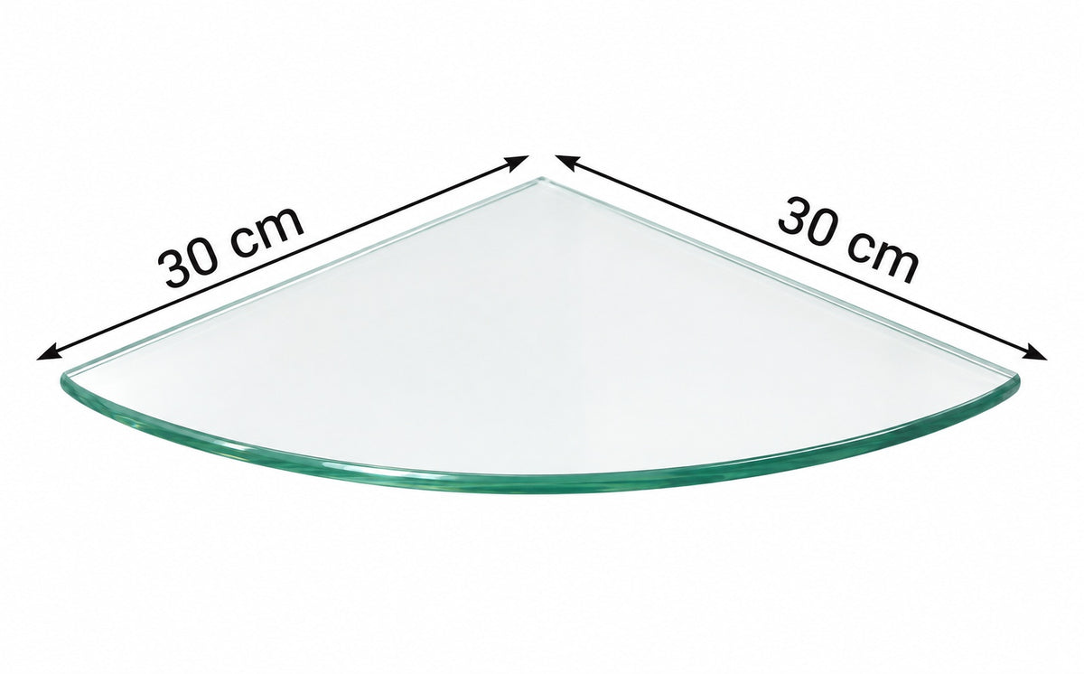 Repisa esquinera de vidrio temperado claro GL-0878